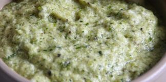 Mousse de courgettes au pesto
