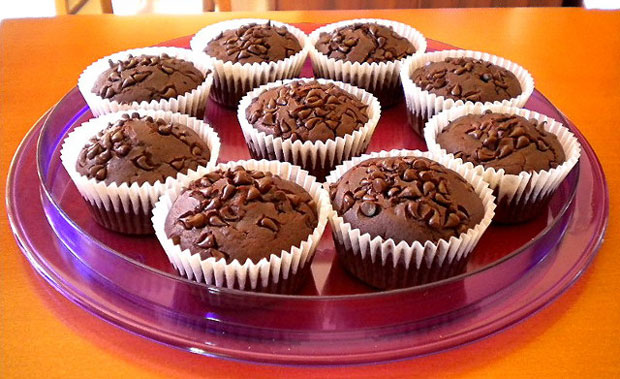 Muffins double chocolat avec Thermomix