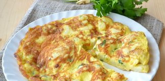omelette au chou fleur légère