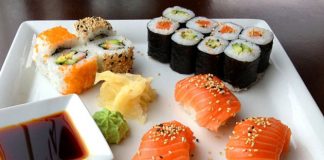 sushis et maki à 1 sp Weight Watchers