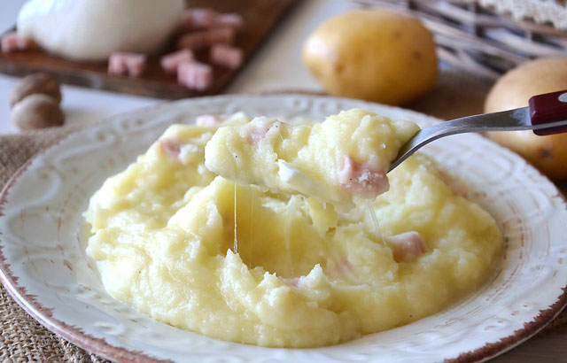Puree De Pomme De Terre Au Jambon Et Mozzarella Plat Et Recette