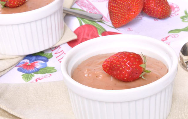 Crème dessert aux fraises avec Thermomix