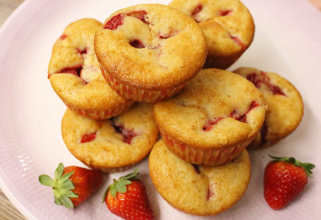 muffins au yaourt et aux fraises au Thermomix