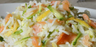 riz au saumon / courgettes et citron WW