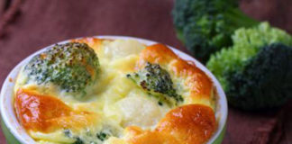 soufflé léger au brocoli et chèvre frais WW
