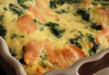 clafoutis léger au saumon et aux épinards ww