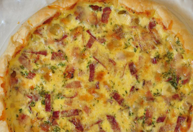 Quiche Legere Aux Oignons Et Lardons Ww Plat Et Recette