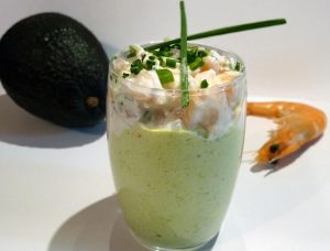 Verrine Légères Avocats / Crevettes et Kiri WW