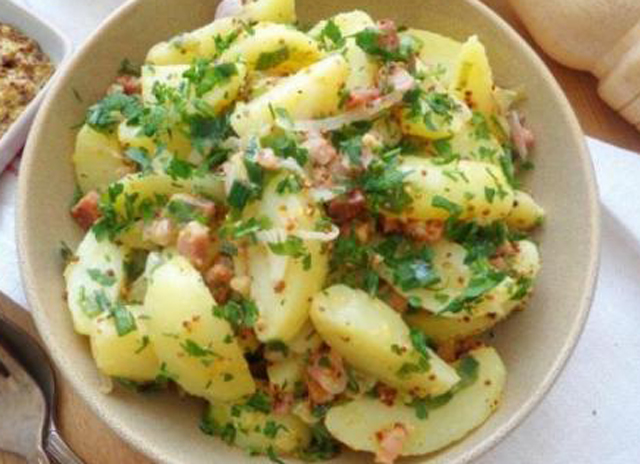 Salade de Pommes de Terre aux Lardons à la Moutarde WW