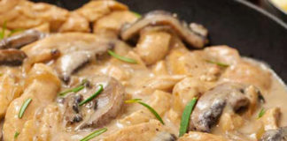 blancs de poulet à la crème et aux champignons WW