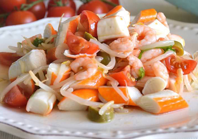 Salade Légère de Surimi et Crevettes WW