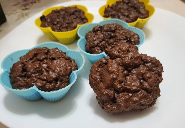 Muffins au Chocolat et Flocons d'Avoine WW