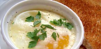 Œuf cocotte au maroilles