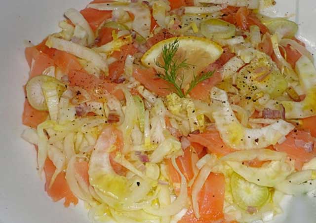 salade de fenouil au saumon fumé ww