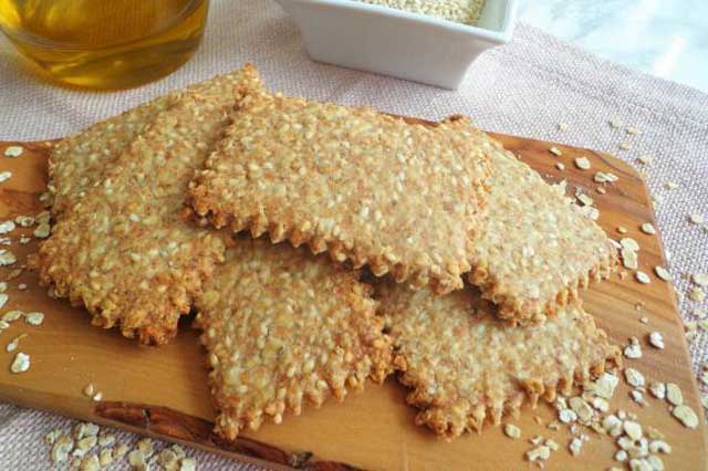 Crackers Salés aux Flocons d'Avoine ww