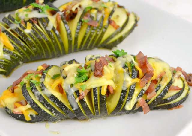 Courgettes Hasselback ww