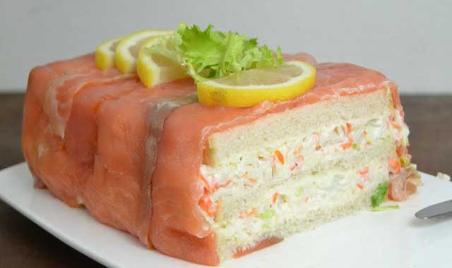 croque-cake au saumon et surimi ww