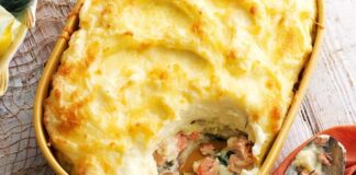 Hachis Parmentier Saumon et Épinards ww