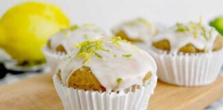 muffins légers au citron, de savoureux muffins légers et moelleux parfumé au citron et nappés d'un glaçage léger, c'est facile et simple à réaliser