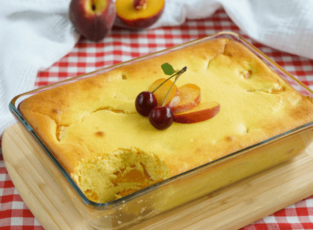 Gâteau Semoule aux Pêches ww