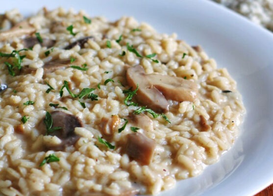 risotto onctueux aux champignons WW