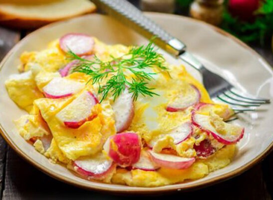 Omelette aux Radis : Recette Minceur