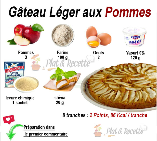 gâteau léger aux pommes WW