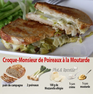 Croque-Monsieur de Poireaux à la Moutarde