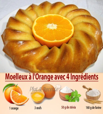 moelleux à l'orange avec 4 Ingrédients