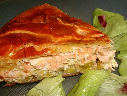 Tourte au Saumon et Poireaux