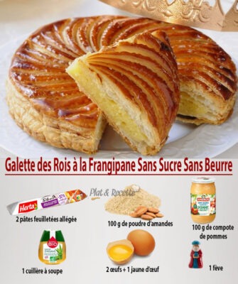 Galette des Rois à la Frangipane Sans Sucre Ni Beurre