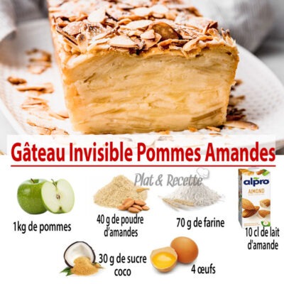 Gâteau Invisible Pommes Amandes