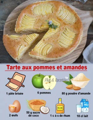 Tarte aux pommes et amandes