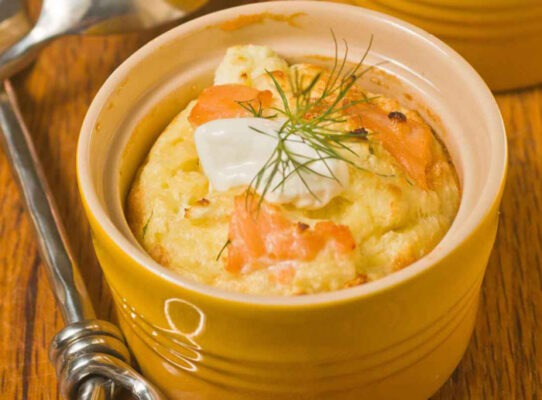 Soufflés au Saumon Fumé et Fromage Frais