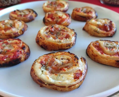 Roulés Feuilletés Lardons et Boursin