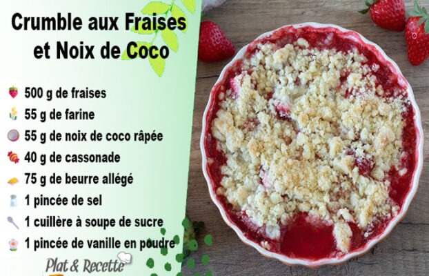 Crumble aux Fraises et Noix de Coco