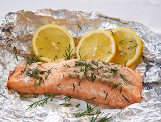 Filet de Saumon en Papillote au Citron