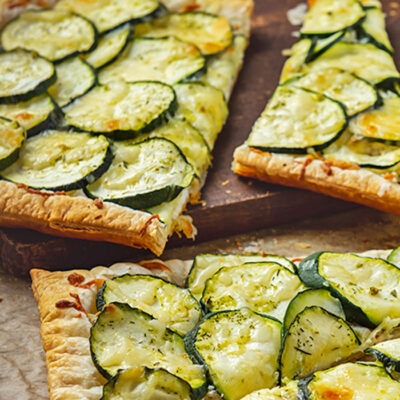 Tarte Fine à la Courgette Ricotta et Miel