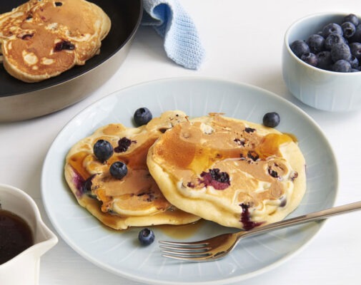 Pancakes Légers aux Myrtilles