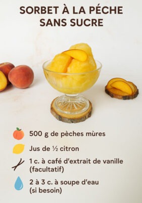 Sorbet de Pêche Sans Sucre