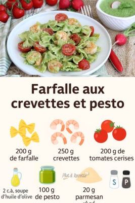 Farfalles aux Crevettes et Pesto Léger