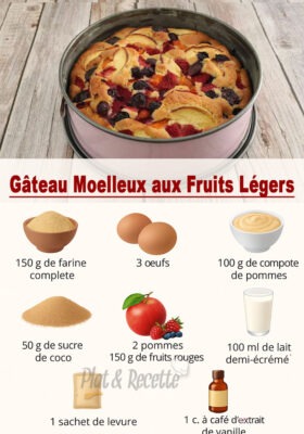 Gâteau Moelleux aux Fruits Légers