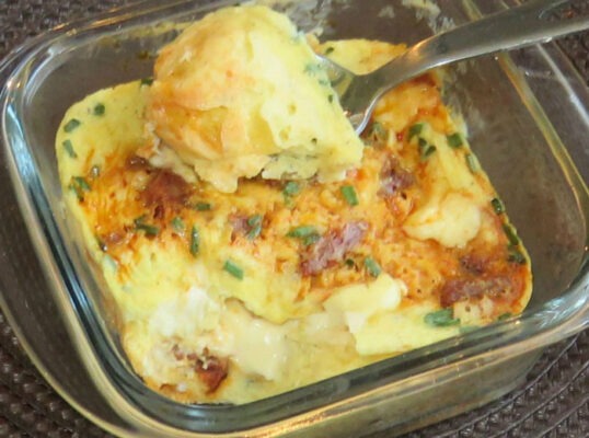 Flan au chorizo au micro-onde