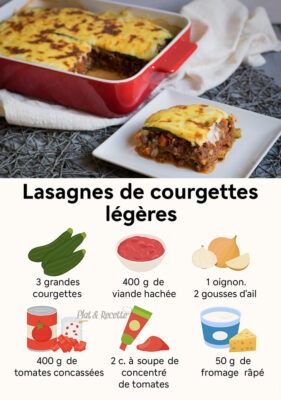 Lasagnes de courgettes légères
