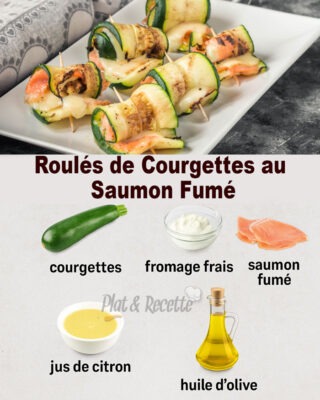 Roulés de Courgette au Saumon Fumé