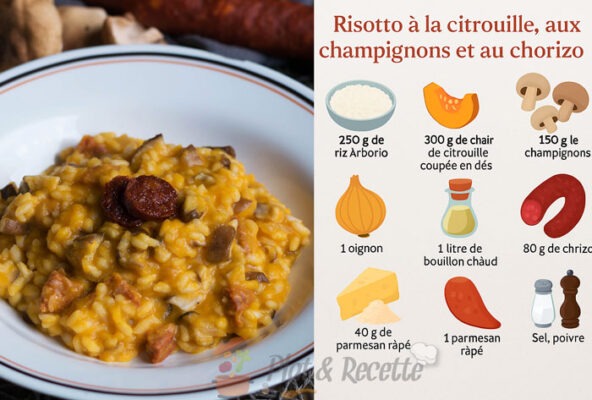 Risotto à la Citrouille Champignons et Chorizo Risotto à la Citrouille Champignons et Chorizo