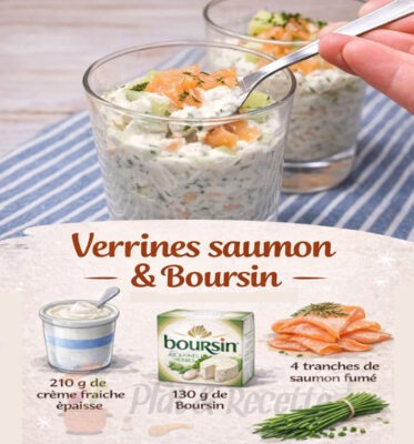Verrines saumon boursin