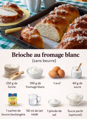 Brioche au Fromage Blanc (Sans Beurre)