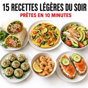 15 recettes l&eacute;g&egrave;res du soir pr&ecirc;tes en 10 minutes