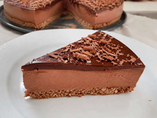 Gâteau frais au chocolat et fromage blanc